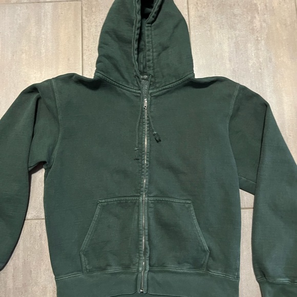 Forest Green Zip Up from Brandy Melville - Picture 1 of 3